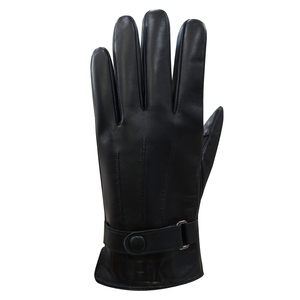 <strong>Mens</strong> Custom <strong>Black</strong> Goatskin <strong>Leather</strong> <strong>Gloves</strong> Winter Warm Driving Motorcycles Sheepskin Touch Screen <strong>Gloves</strong> Ski Casual Travel Sports - Product Image 5