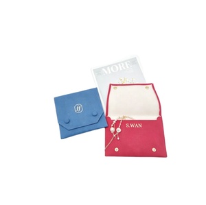 Custom Logo Velvet Pearl Suede Watch <b>Envelope</b> Pouch Jewelry Display Packaging Storage Bag <b>Gift</b> - Product Image 1