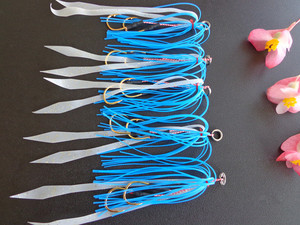 Leurres de pêche souples en Silicone avec ruban lumineux, jupe en caoutchouc, remplacement pour Jigs de curseur Tai Kabura poulpe <span class=keywords><strong>Madai</strong></span> calmar - Product Image 3