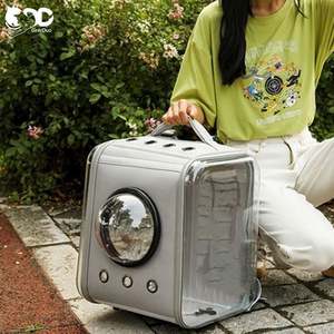 Muestra gratis de fábrica al por mayor de gran espacio de la aerolínea transparente ventilar mochila para mascotas bolsa para mascotas de viaje saliente - Product Image 6