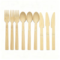 Vaisselle de cuisine en carton, couteau, fourchette, cuillère en bambou, 170 mm, couverts en bambou avec logo