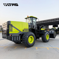 LTMG 2026 حفارة لودر جديدة كليًا 4x4 كهربائية ذات عجلات مع حفار خلفي مدمج