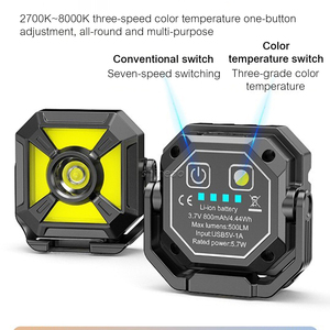 Lampu Kerja Mini Abs Isi Ulang Portabel Tahan Air Magnetik COB <span class=keywords><strong>Led</strong></span> Lampu Camping Gantungan Kunci Senter Gantungan Kunci - Product Image 5