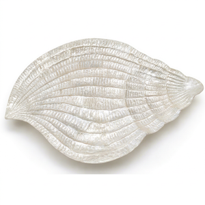 Bandeja Decorativa Ligera Hecha a Mano con Rayas, Estilo Costero Tropical Irregular, de Conchas Naturales, para Joyas y Pequeños Objetos, para el Hogar - Product Image 1