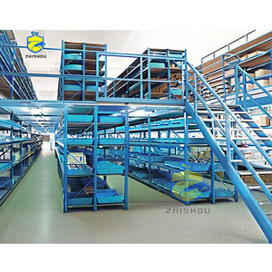Costruire scaffali per ufficio soppalco combinazione di scaffali rimovibili con struttura in acciaio pesante magazzino - Product Image 2