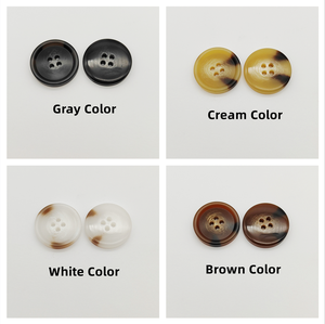 Kích thước khác nhau 4 lỗ nhựa polyester giả sừng nút nhựa sừng nút #1055 - Product Image 6