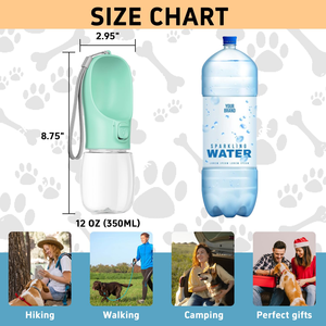 Nouvelle conception de produits pour animaux de compagnie, bouteille d'eau potable pour chien et chat d'extérieur de 300 ml avec rangement pour nourriture - Product Image 3