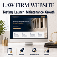 Conception et développement de sites web pour cabinets d'avocats, avec domaines d'expertise, profils d'avocats et réservation de consultation