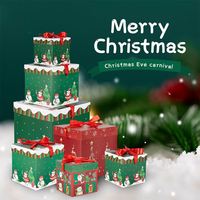 Nouveaux Ensembles de Sapins de Noël Amusants en 3 Tailles, Scènes de Vitrine, Boîtes Cadeaux pour Magasins de Détail