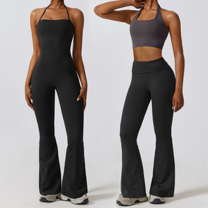 Venta al por mayor GymFitness ropa Yoga mono de longitud completa atlética Sling deporte mono entrenamiento para las mujeres - Product Image 3