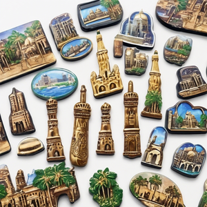 맞춤형 3D 국가 도시 기념품 DIY 금속 합금 냉장고 스티커, 강력한 자석 두바이 사우디아라비아 냉장고 자석 - Product Image 6