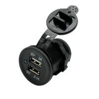 Wasserdichte Doppel-USB-Steckdose, 12V-24V DC 5V 3.1A Einbau-Steckdose für Auto, Marine, Wohnmobil, Yacht, Camper, Geländefahrzeuge