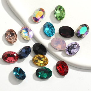 Diamante de cristal elíptico, diamante de cristal con base puntiaguda, diamante de agua con forma especial, materiales para decoración de uñas - Product Image 5