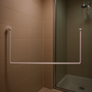 Barre d'appui à 3 côtés, barre de soutien 80-170-80 cm pour la sécurité dans la salle de bain - Product Image 3