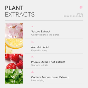 LAIKOU Japón Sakura limpiador 150g <span class=keywords><strong>Simple</strong></span> brillo y limpieza blanqueamiento lavado de cara - Product Image 5