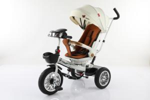 Tricycle de luxe 4-en-1 pour enfants avec guidon pliable, musique Bluetooth, lumière et roues anti-explosion USB – Vélo premium pour tout-petits - Product Image 6