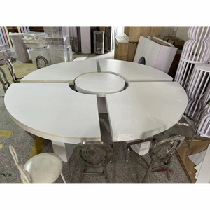 Custom Design Modern <b>White</b> PP Plastic Round Snake-Shaped Table and <b>Chair</b> Party Furniture Set - Product Image 6