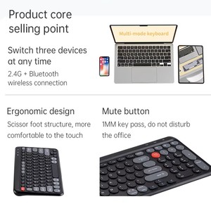 Teclado Universal Teclado Sem Fio 2.4g Teclado De Computador Mecanicamente Operado Com Chave Numérica Novo Produto - Product Image 5