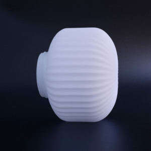 פיצוץ חול לבן מוגבה סודה קפואה-סיד כדור זכוכית כדור כדור הארץ תקרה מנורת תקרה כיסוי מסורתי צרפתי עתיק מינימליסטי - Product Image 5