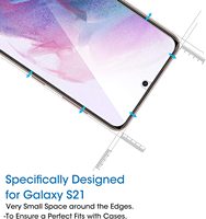 Protecteur d'écran pour Samsung Galaxy S21, ensemble de 4, en verre trempé, anti-rayures, Compatible avec identification par empreinte digitale