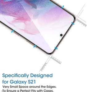 [4 Gói] Bảo Vệ Màn Hình Đối Với Samsung Galaxy S21 Tempered Kính Bảo Vệ Trường Hợp Thân Thiện Với Chống Xước Vân Tay ID Tương Thích - Product Image 5