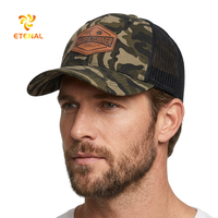 Gorra deportiva personalizada de 6 paneles con visera curva, bordado a mano de leopardo, puntos, rombos, frutas, Oxford y tela de rizo común.