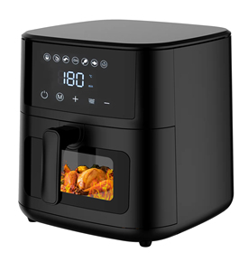 Freidora de Aire de Gran Capacidad 4L 1200W Sin Aceite, Nueva, en Oferta, con Pantalla Digital, Fácil de Usar, Doble Base - Product Image 5