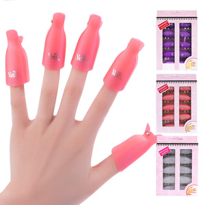 <span class=keywords><strong>Pince</strong></span> de dissolvant de vernis à ongles en gel rose 10 pièces/ensemble en plastique ABS vente en gros - Product Image 2
