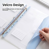 Classeur transparent coloré en PP, 11 perforations, pochettes à feuilles mobiles, organiseur de documents pour étudiants, porte-documents de bureau