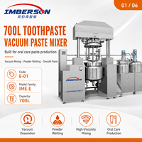 Mélangeur de pâte sous vide électrique automatique de haute précision 700L pour la production de cosmétiques, de dentifrice, de crème et de parfum