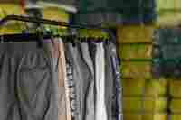MS05 Pantalones Holgados Unisex Usados de Alta Calidad a la Moda, Colores Variados, Ropa de Verano al por Mayor