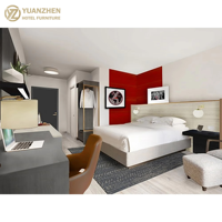 Ramada Ensembles de Chambre à Coucher Luxe en Bois Massif MDF Complets pour Hôtel 5 Étoiles Sur Mesure