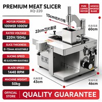 Machine à trancher la viande de bœuf frais commerciale à épaisseur réglable, machine automatique de découpe de viande congelée, machine à couper les côtes de porc