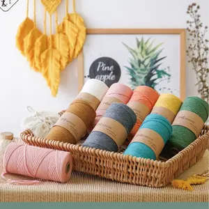 Corde de <span class=keywords><strong>macramé</strong></span> de corde de coton à <span class=keywords><strong>un</strong></span> brin Offre Spéciale en usine 5mm pour la suspension de <span class=keywords><strong>macramé</strong></span> - Product Image 1