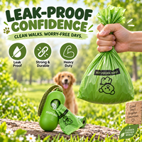 Sacs à déjections canines compostables en gros, sacs biodégradables en amidon de maïs pour animaux de compagnie, pour les promenades quotidiennes