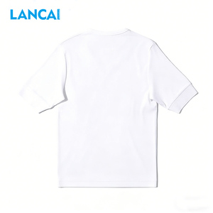 Lancai Custom Screen Printing logo Round Neck Collar Plain t <b>Shirt</b> 100% Cotton Oversized Tshirt Customization t <b>Shirt</b> for <b>Men</b> - Product Image 2
