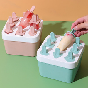 Ice Cream Molds Popsicle Maker 8 Cavities PP Material Dishwasher Safe For Homemade Ice Cream Summer 2022 Nordic <b>Pink</b> Green - Product Image 1