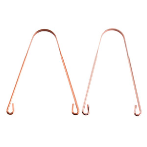 Factory direct sales of pure copper U-shaped tongue scraper, tongue cleaner, tongue scraper, bad breath removal, and oral care - Product Image 3