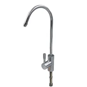 big goose neck brass stainless steel material kitchen faucet for RO water filter use BNRO01