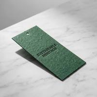 Étiquette en papier grainé gaufré exclusive pour marque de vêtements indépendante avec cordon |   Étiquette suspendue plantable et durable pour les marques de mode