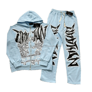 Offre Spéciale – Ensemble de Hoodies Oversize Hip-Hop Imprimés Graphiques en Coton Lourd de Qualité Supérieure pour Hommes – Collection Emotions Mixtes - Product Image 4