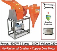 Broyeur universel efficace pour foin et céréales, broyeur et déchiqueteur de fourrage électrique multifonction pour bovins et ovins