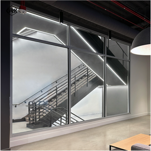 Système de mur-<span class=keywords><strong>rideau</strong></span> en verre double vitrage avec structure en acier ignifuge Graki EI 1.5, fenêtres et portes résistantes au feu <span class=keywords><strong>pour</strong></span> entrepôt et hôpital - Product Image 6