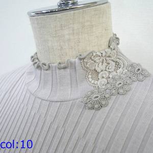 Women's Long Thin Lyocell Blend Pullover High Neck with Smooth Lace Casual Striped <b>Knitted</b> <b>Sweater</b> - Product Image 2