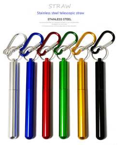 Wholesale Custom Retractable Folding Stainless Steel <strong>Metal</strong> <strong>Straw</strong> - Product Image 6