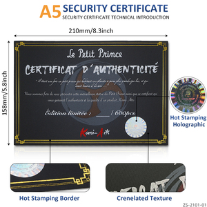 A5 사이즈 정품 인증서 맞춤형 홀로그램 스티커 학위증 용지 인쇄 보안 용지 - Product Image 2