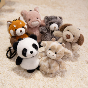 Animal Raccoon Pendant Plush Toy Stuffed Stretchable <strong>Panda</strong> Bunny Keychain for Kids <strong>Bag</strong> Decoration - Product Image 1