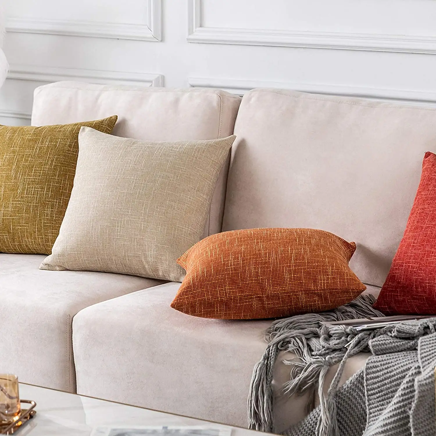 Fundas de cojín de lino con impresión personalizada para el hogar, fundas de almohada en blanco con sublimación decorativa para sofá nórdico de lujo, venta al por mayor
