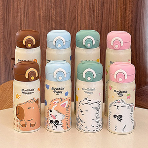 ขวดน้ำเก็บอุณหภูมิลายลูกสุนัข 350 มล. 500 มล. กระติกน้ำร้อนพกพาสำหรับเด็กนักเรียนใช้ในโรงเรียน - Product Image 3