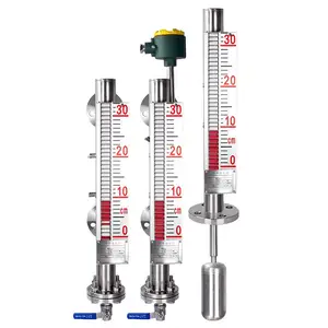Becho 4-20mA tubo de vidrio tipo remoto aleta magnética flotador indicador de nivel de líquido medidor de nivel de agua de caldera